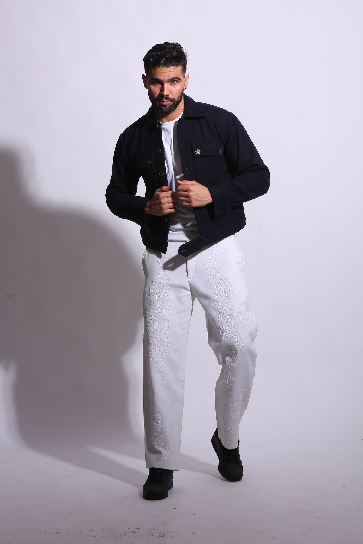 ALDEN NAVY TRUCKER JACKET FOR MEN
