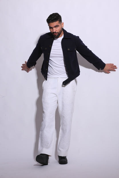 ALDEN NAVY TRUCKER JACKET FOR MEN