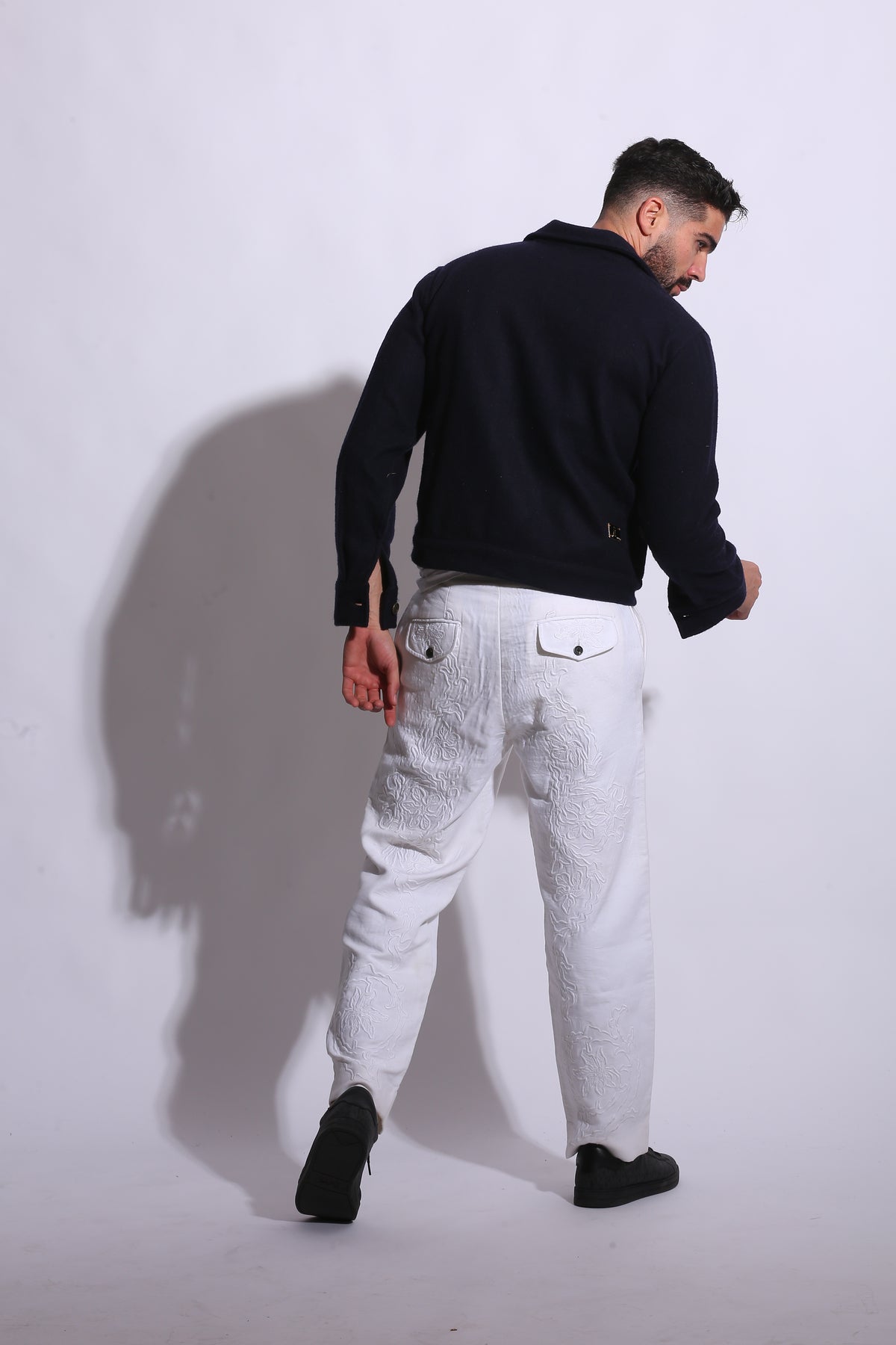 ALDEN NAVY TRUCKER JACKET FOR MEN