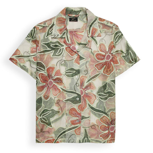 Sheer Floral Viscose Shirt