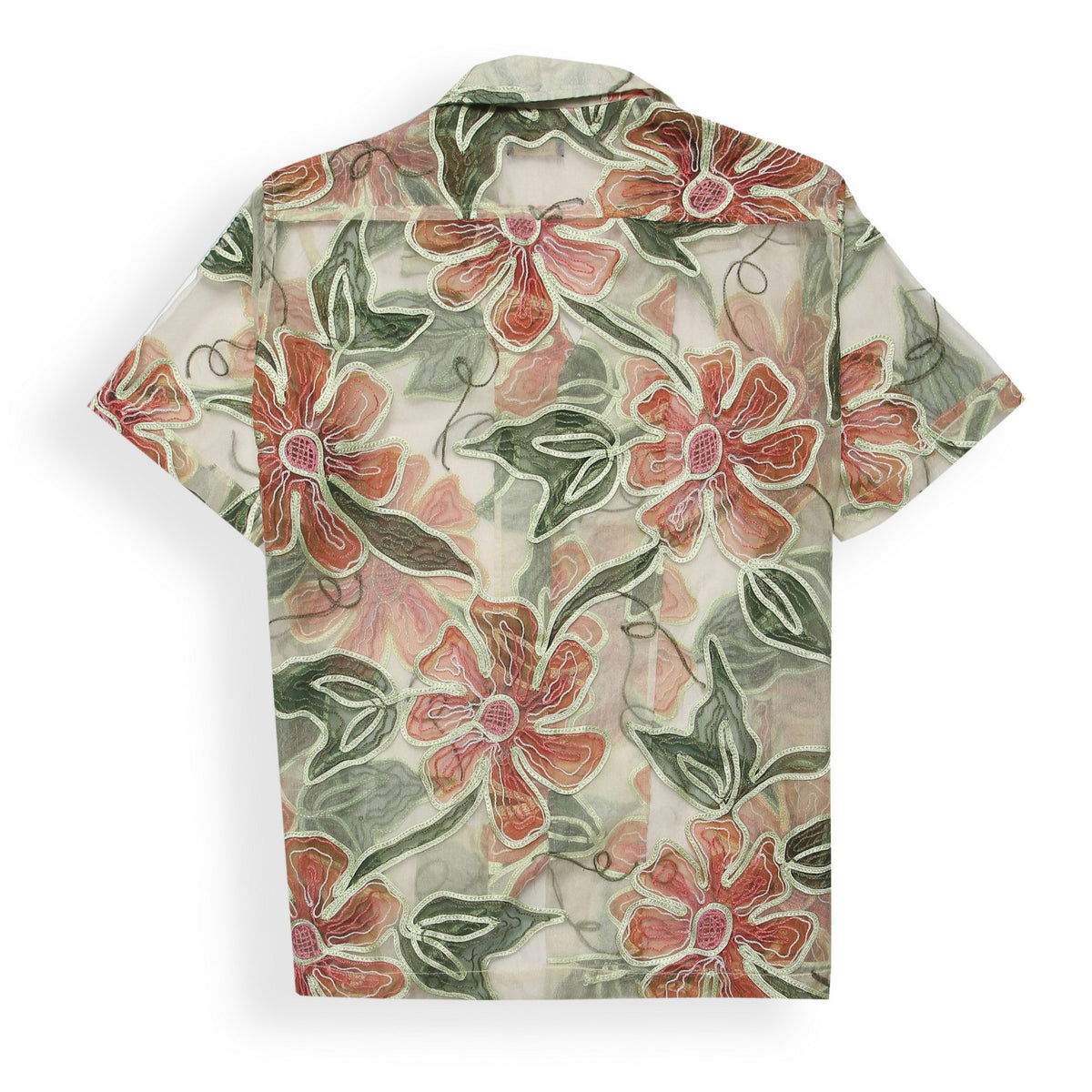 Sheer Floral Viscose Shirt