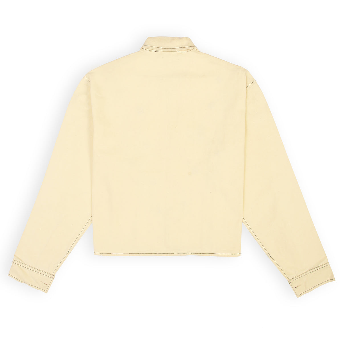 “Beige Elara women’s cotton shacket in petal applique design” 
“Petal appliqué work beige cotton woman’s jacket” 