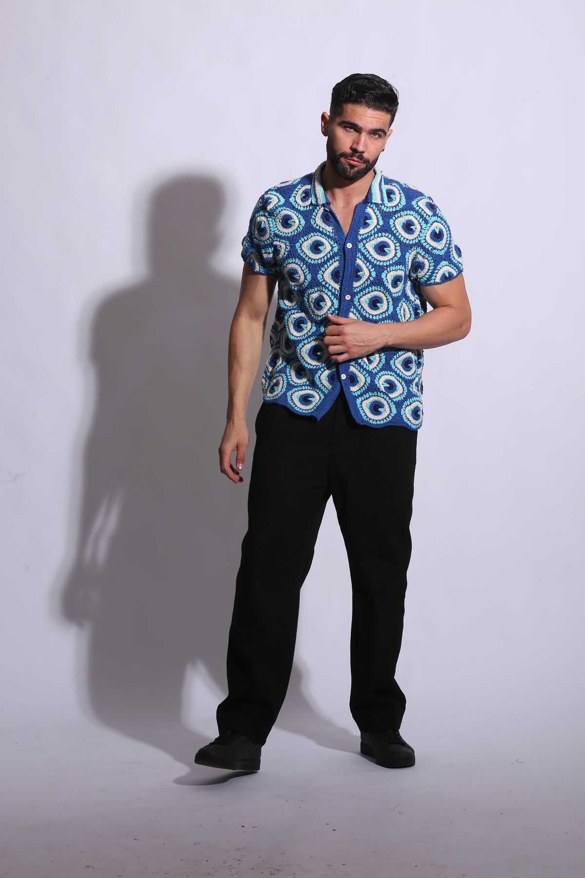 Evil Eye Hand-Crochet Shirt