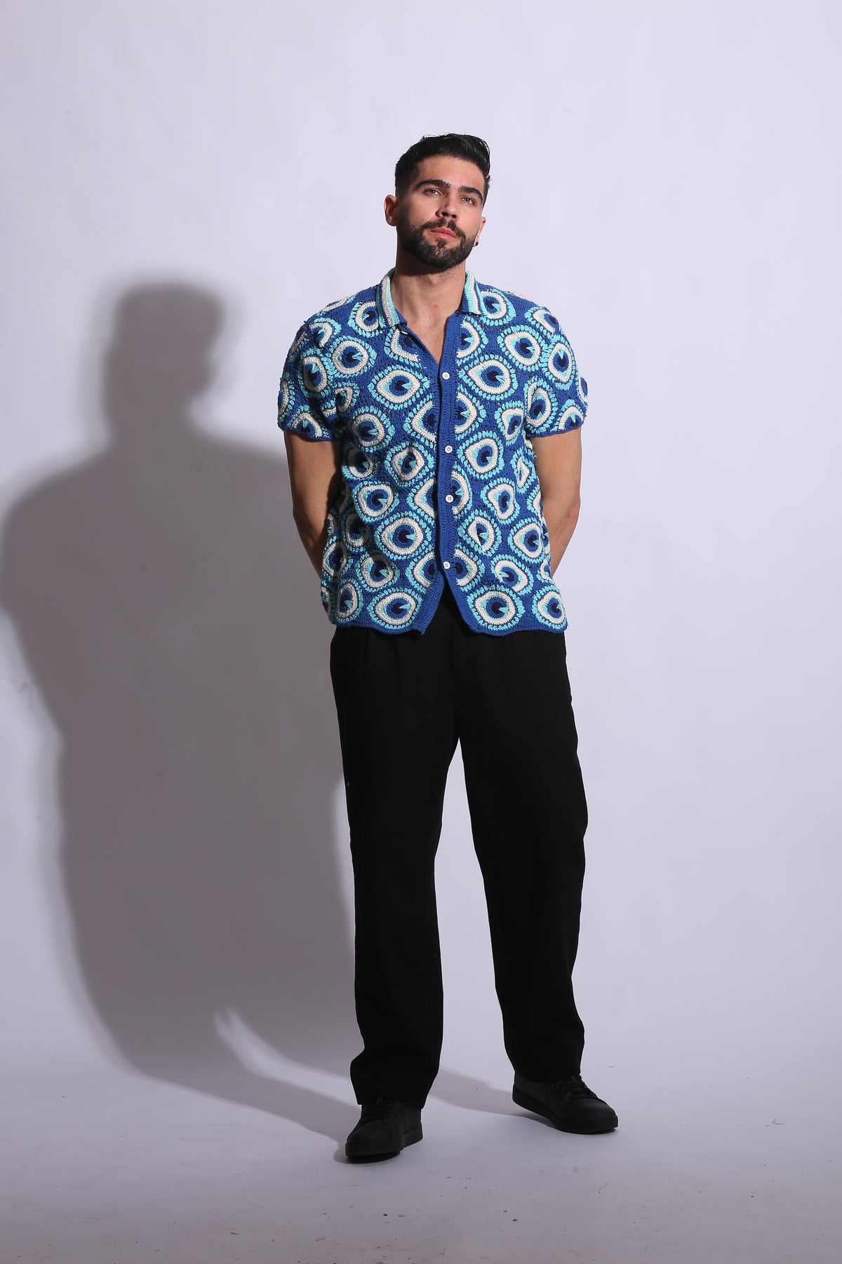 Evil Eye Hand-Crochet Shirt