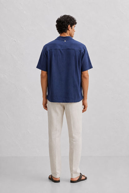Couching Embroidery Short Sleeve Shirt