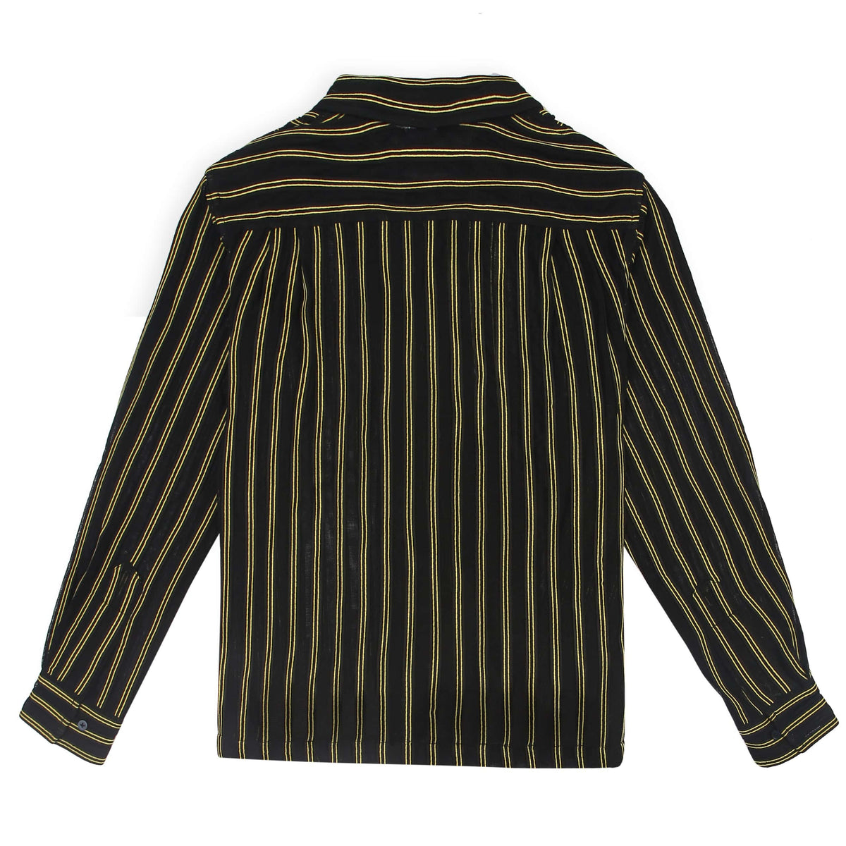 Black cotton onyx stripe shirt for smart casual styling 