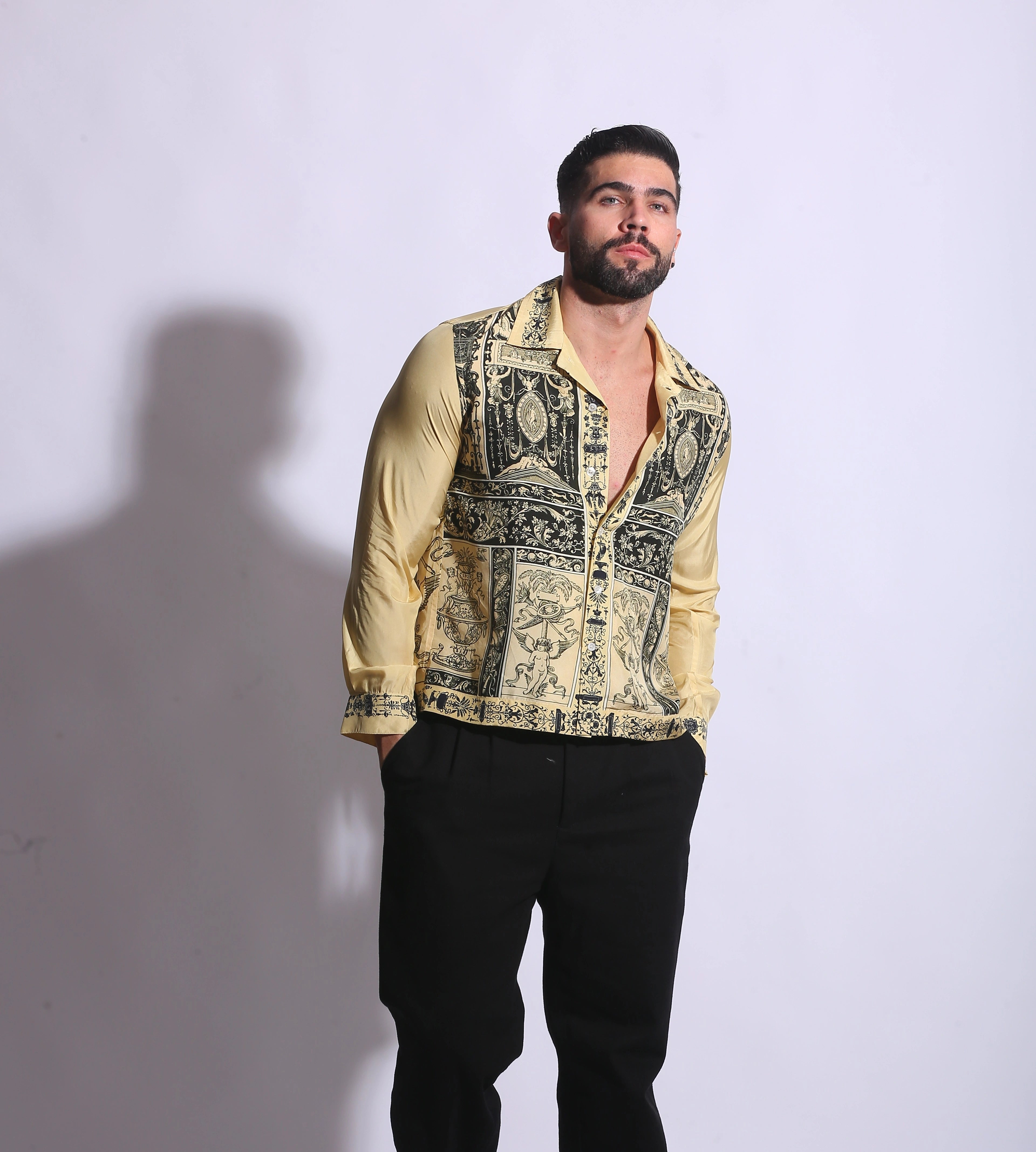 Model wearing a handcrafted look by The Mitesh
